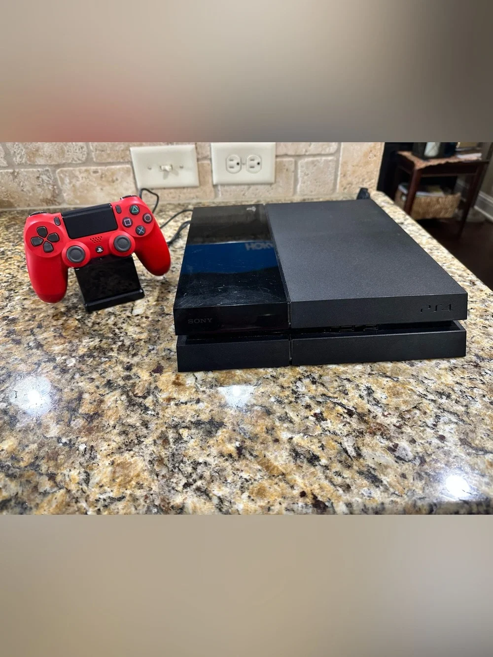 Sony PS4 Slim Console with Red DualShock Controller